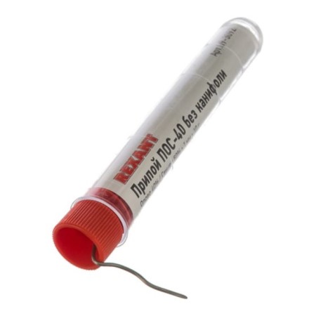 Solder without rosin Rexant, 10 g, d = 1 mm, tin 40%, lead 60%-3