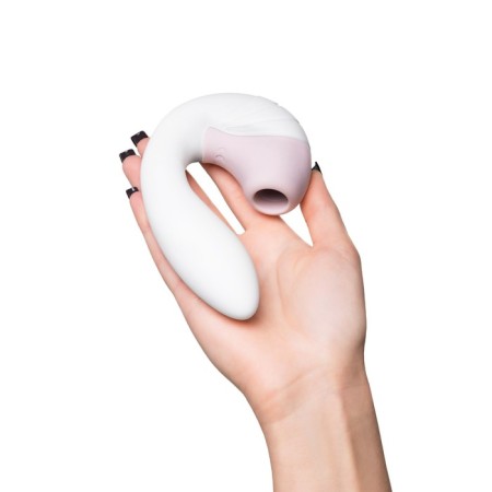 Satispyer Supernova vibrator, with a vacuum-wave stimulant, 16.9 cm, silicone, white color-13