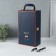 Casket wood, leatherette for 2 bottles "Nicole" Blue 2 objects 11.5x20.5x37 cm