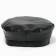 Leather beret, black color, rr 56cm