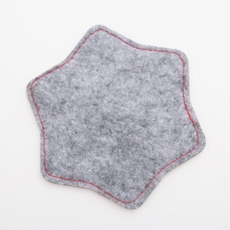 Snowflake shaft stand for the glass, 8.5 cm, red color-4