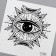 Tattoo on the body Black Esoteric. Eye 6x6 cm
