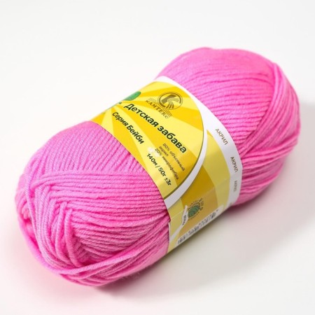 Yarn "Children's Fun" 20% microfiber, 80% acrylic 140m/50g (054 Super pink)-4