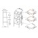 The bathroom rack is small, white 40 x 35 x 105 cm