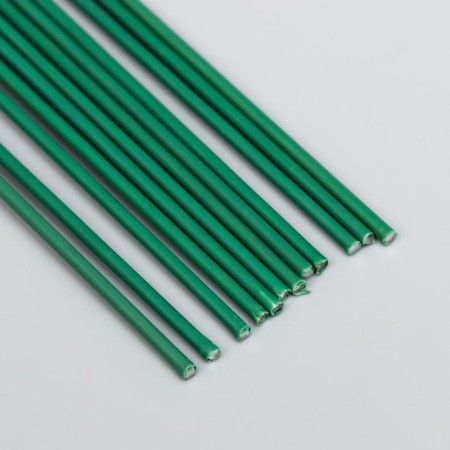 Wire for creativity "Blumentag" 1.6 mm, 12 pcs, 40 cm, in a plastic braid green-1