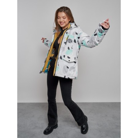 Ski jacket female, size 44, gray color-10