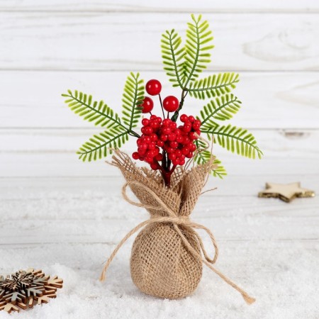 Decor "Winter Charm" berries in a bag 15 cm