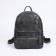 Women's backpack made of artificial leather with lightning, 2 pockets, color gray color