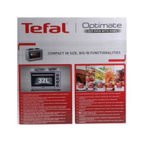 Mini furnace Tefal of463d30, 3000 watts, 32 l, grill, convection, timer, silver-black-6