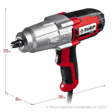 Gaikovert shock network bison GS-300, 350 W, 2000 rpm, 300 nm, cartridge 1/2 "