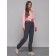 Sports female trousers, size 44, dark gray color