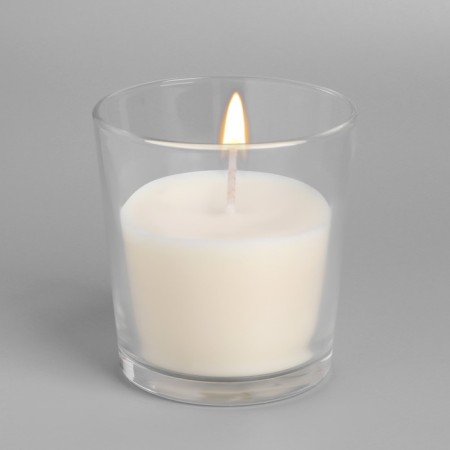 Candle in a smooth glass flavored "valley", 8.5 cm-1