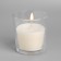 Candle in a smooth glass flavored "valley", 8.5 cm