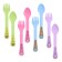 A set of cutlery for feeding "Safari", 2 items: spoon, fork, from 4 months., Mix colors
