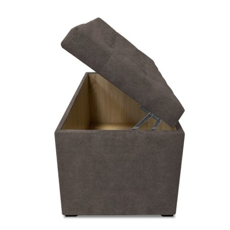 Puff with a lid and weighting, 800 × 400 × 420 mm, Dakota velor, NUT color-5