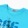 A set for a boy (T -shirt/shorts), turquoise/black color, height 110 cm
