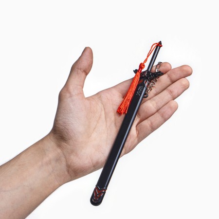 Souvenir weapon suspended mini "Genshin Sword", keychain, 20 cm, black-6