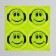Reflective stickers "Smile", D = 5 cm, 4 pcs on the sheet, color mix