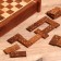 Board game 4V1 (chess + domino + checkers + cubes), board 35x35 cm, tree shisham