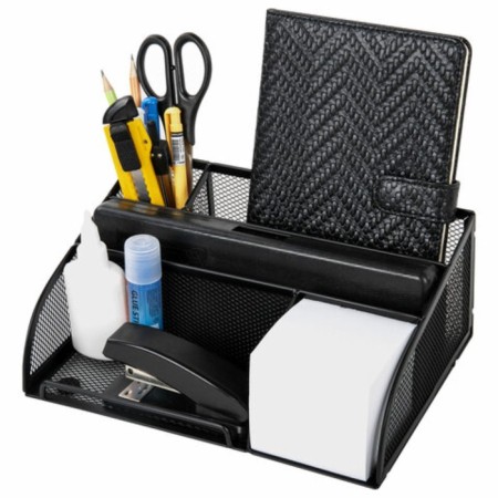 Brauberg-organizer stand Germanium, 5 sections, 255x180x105 mm, metal, black 237973-3