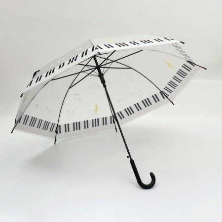 Umbrella - a semiautomatic “notes” cane, 8 spokes, r = 46 cm, mix drawing-2