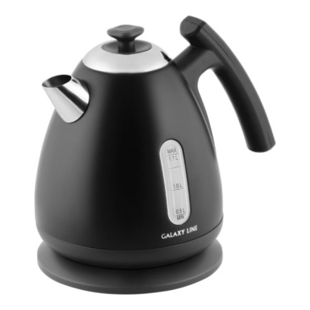 Electric kettle Galaxy Line GL 0343, stainless steel, 1.7 l, 2200 watts, black-2