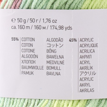 Yarn "Jeans Crazy" 55% cotton, 45% acrylic 160m/50g (8202 print)-3