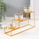 Climber Metal, glass for 3 candles "Staircase" Gold 20x6x10 cm