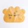 Formal “foot” rug for a bowl, 39 x 30 cm, yellow