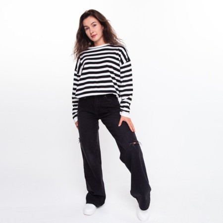 Jeans female color black, size 36 (42)