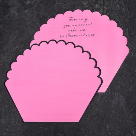 Flower film, curly, fuchsia, 55x30x45 cm