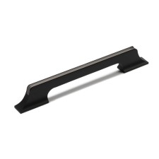 Cappio bracket handle, aluminum, m/o 128 mm, black color with gray insert