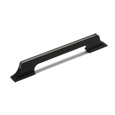 Cappio bracket handle, aluminum, m/o 128 mm, black color with gray insert