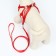 A set with a soft harness and a bow "anchor", size S, leash 120 x 1.5 cm, fire 23-42 cm, red