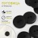 Button, 2 punctures, d = 20 mm, black color