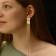 Hanging earrings "Hollywood" Brill between threads, color gold, 14.5 cm