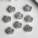 Bead for creativity Metal "Crown" silver 1.3x1.2 cm