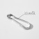 Carabiner wire, iron, 43 × 14 mm, Todshchina - 3.5 mm, silver color, price per 1 piece