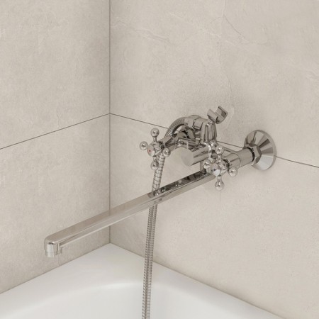 MILARDO DUPLEX DUPSBL2M10 bath mixer, pour 324 mm, chrome-1