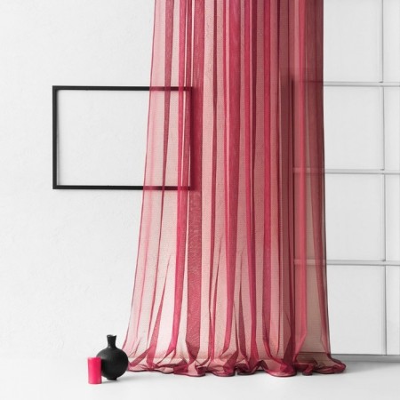 Tulle "Story", size 300x270 cm, burgundy color