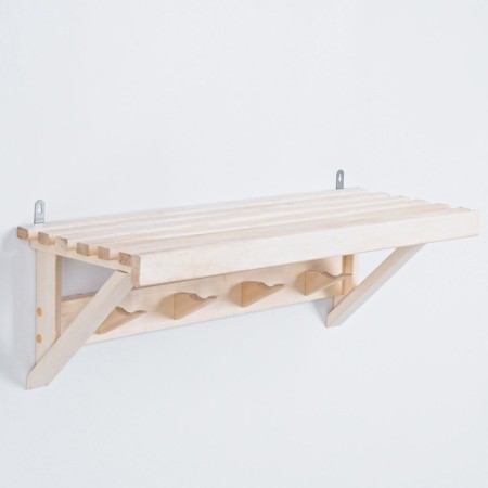 Wooden hanger with shelf, 4 hooks, 67x24x24 cm
