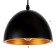Lamp Bayerlux suspension "Dome" 3x40W E27 black and gold 36x36x22-122cm