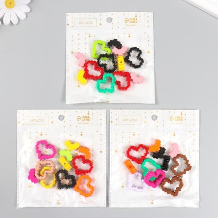 Busina for creativity Plastic "Heart Designer" MIX 2.9x2.5x0.9 cm-4