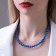 Beads "Classic" mood, ball No. 8, color bright blue, l = 40 cm