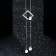 Pendant "Magic" Square and Strazinka, white color in silver, 70 cm