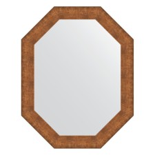 Mirror in the baguette frame, copper chain mail 88 mm, 76x96 cm