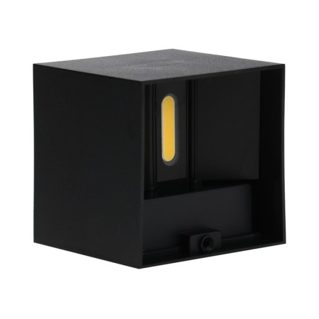 Facade lamp "Cube", FSD-063, 6 W, 3000K, Regulation. Ray, IP65, 220 V, plastic, black 100842-6