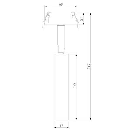 Lamp ceiling accent Elektrostandard, Diffe LED 5 W, 27x27x180 mm, IP20, white, black color-2