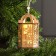 Christmas tree toy "Lantern with a house", from batteries, a glow of warm white