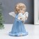 Souvenir ceramics "Angel in a blue dress, with a lamb" 15 cm